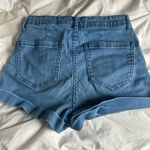 Forever 21 Blue Mini Shorts Size  25 - Picture 6 of 6